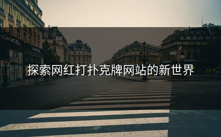 探索网红打扑克牌网站的新世界